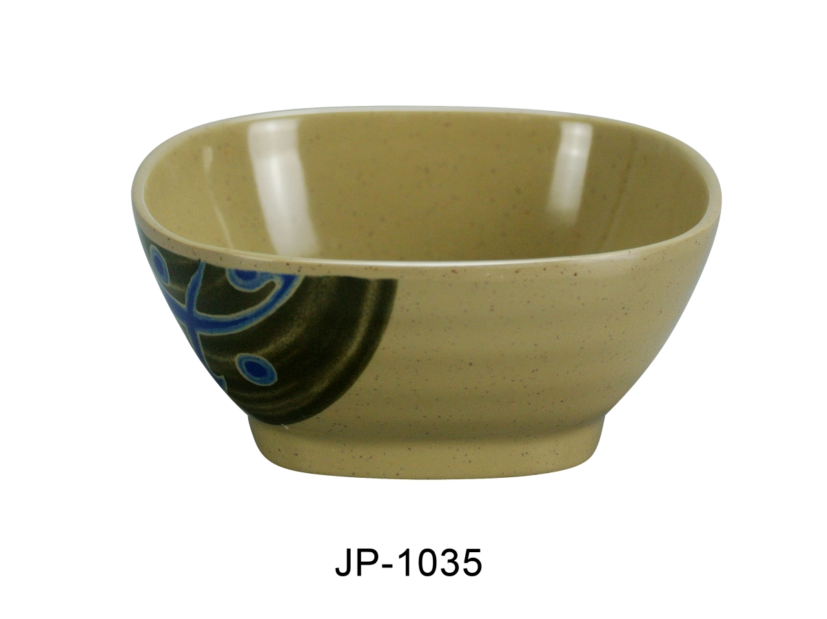 Picture of Yanco JP-1035 4.25 in. 8 oz Japanese Square Bowl - Melamine - Pack of 48