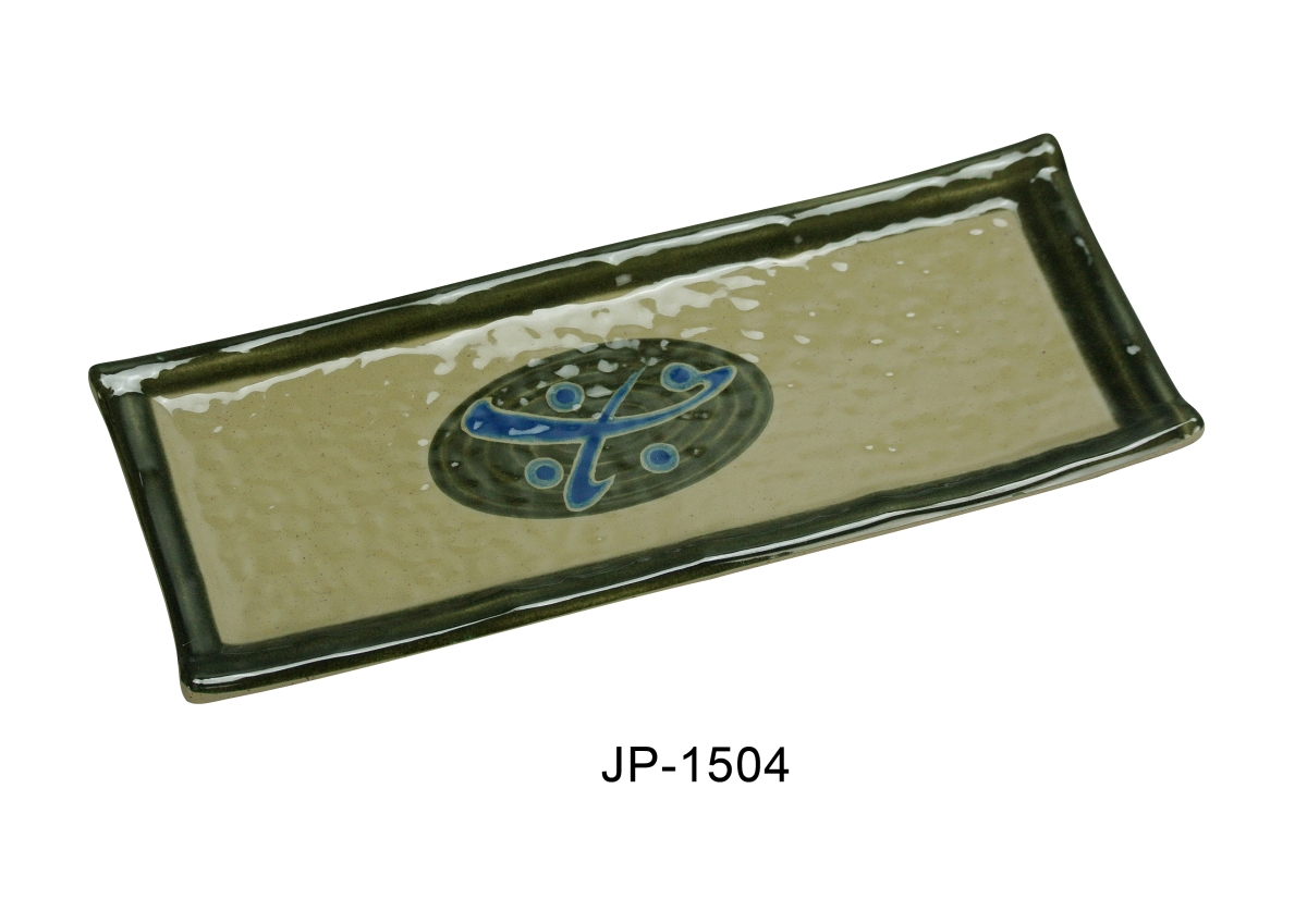 Picture of Yanco JP-1504 Japanese Rectangular Plate - Melamine - 4.25 x 10.25 in. - Pack of 24