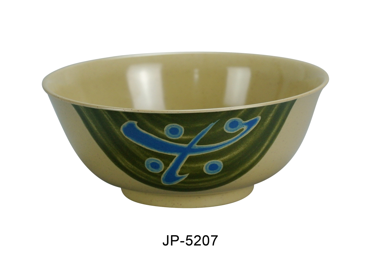 Picture of Yanco JP-5207 7 in. 22 oz Japanese Rice Bowl - Melamine, Multi Color - Pack of 48