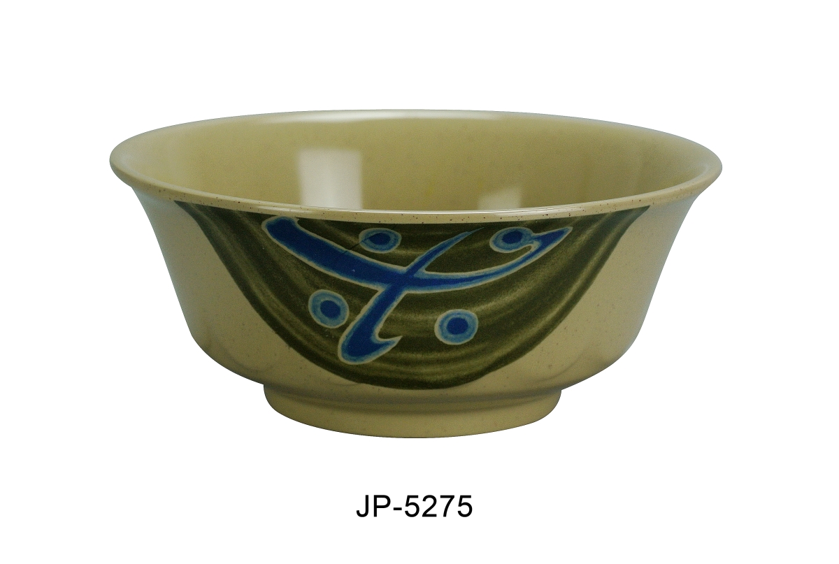 Picture of Yanco JP-5275 7 in. 22 oz Japanese Curved Noodle Bowl - Melamine, Multi Color - Pack of 48