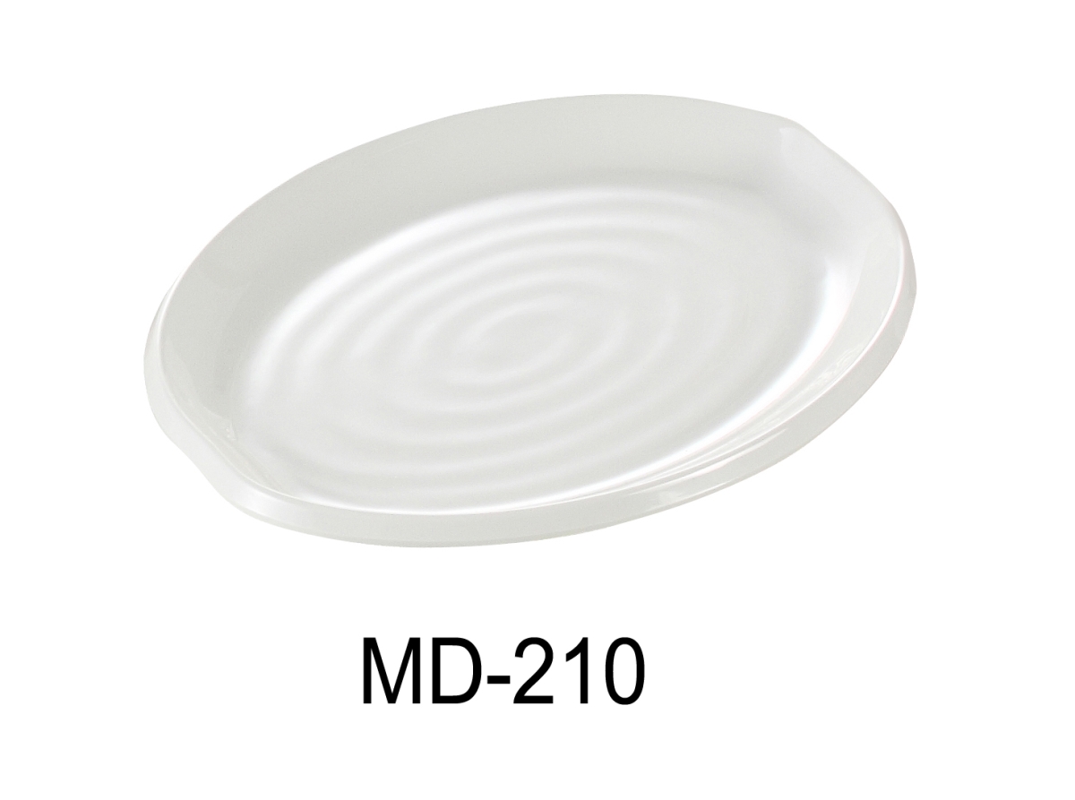 Picture of Yanco MD-210 Milando Oval Plate - Melamine, White - 7.25 x 10 in. - Pack of 24