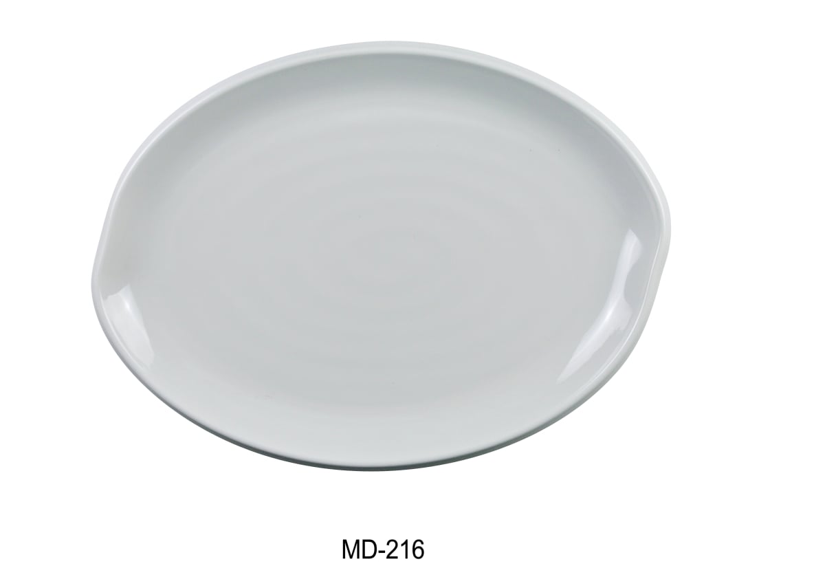 Picture of Yanco MD-216 Milando Oval Plate - Melamine, White - 11.5 x 16 in. - Pack of 12