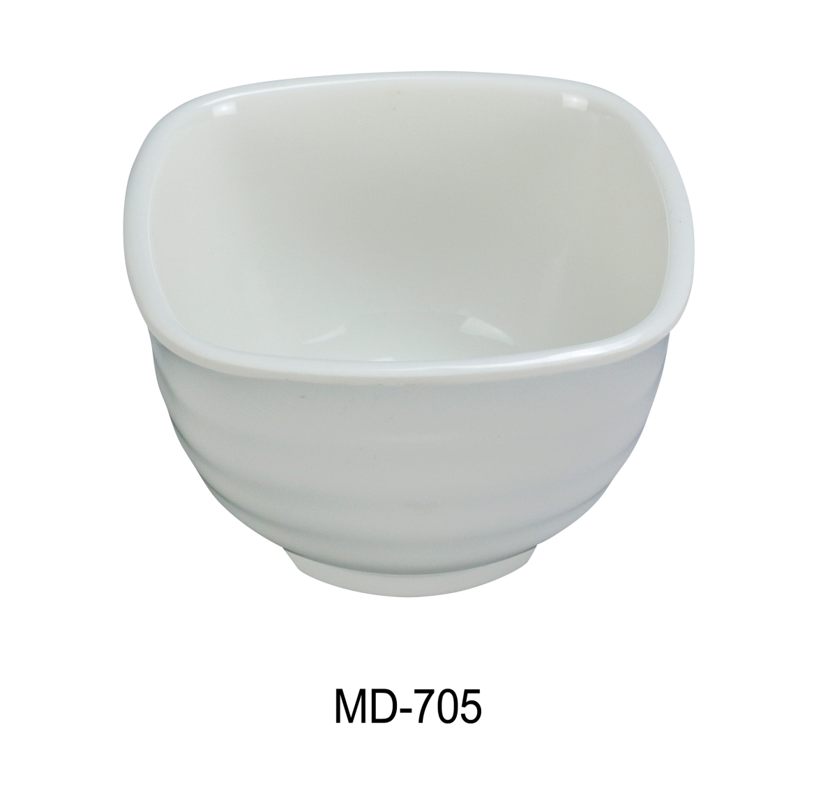 Picture of Yanco MD-705 5 in. 16 oz Milando Square Bowl - Melamine, White - Pack of 48