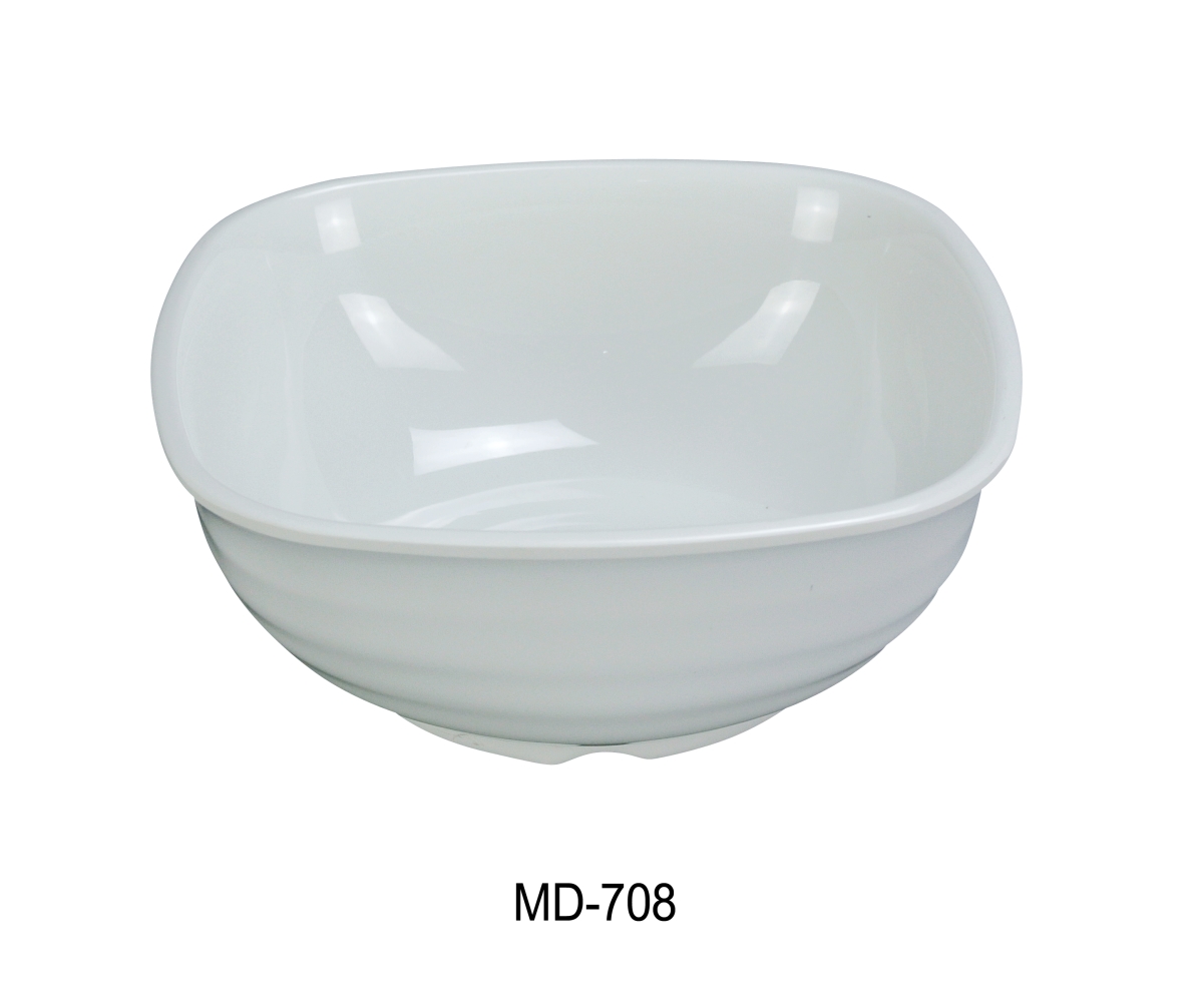 Picture of Yanco MD-708 8 in. 42 oz Milando Square Bowl - Melamine, White - Pack of 24