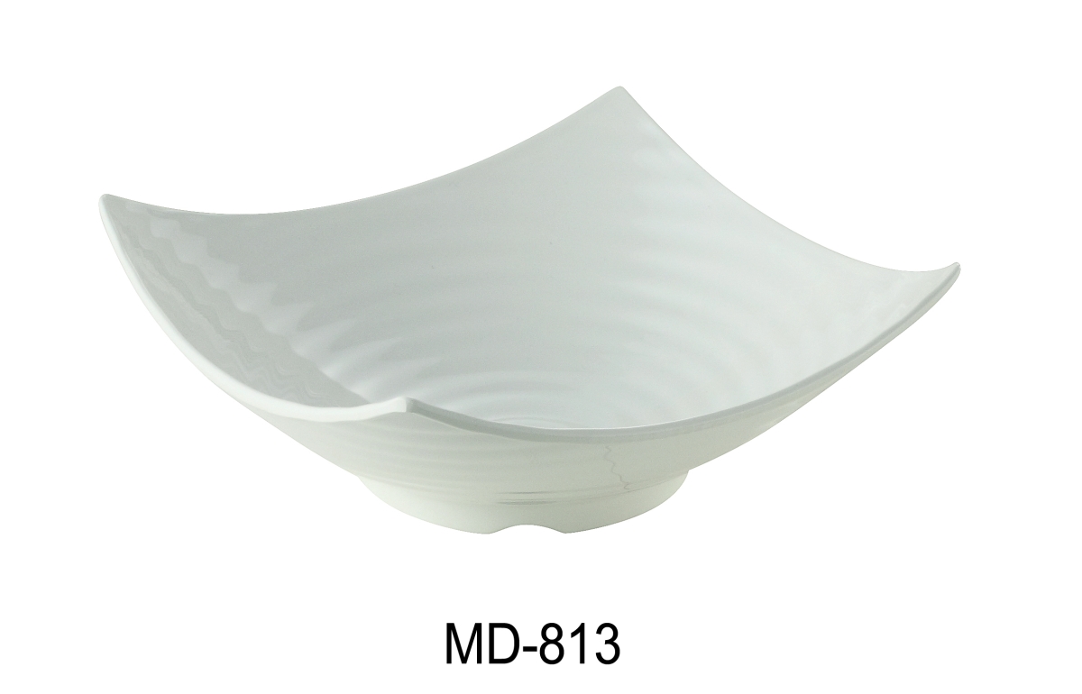 Picture of Yanco MD-813 13 in. 110 oz Milando Square Bowl - Melamine, White - Pack of 12