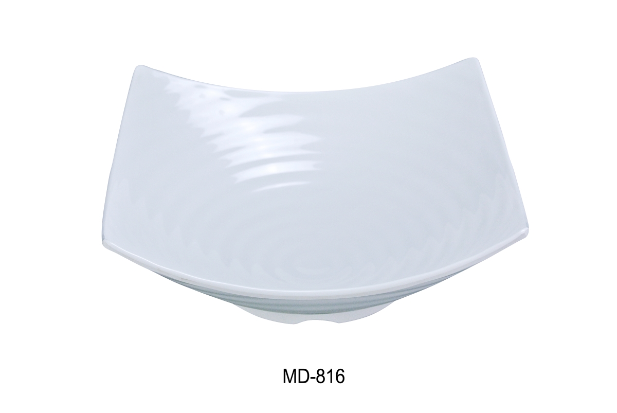Picture of Yanco MD-816 16 in. 160 oz Milando Square Bowl - Melamine, White - Pack of 12