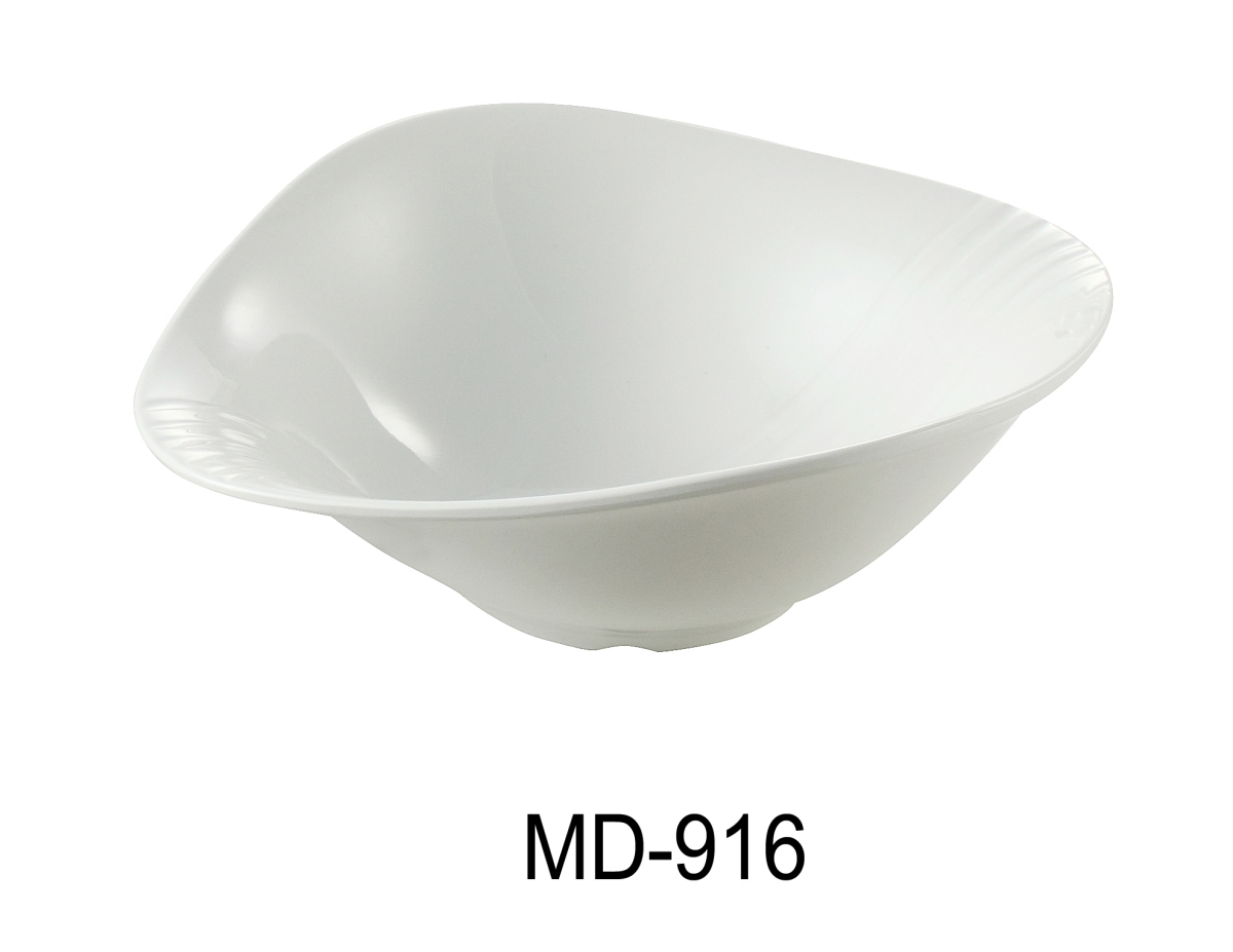 Picture of Yanco MD-916 2.5 qt. Milando Bowl - Melamine, White - 16 x 13 x 4.5 in. - Pack of 12