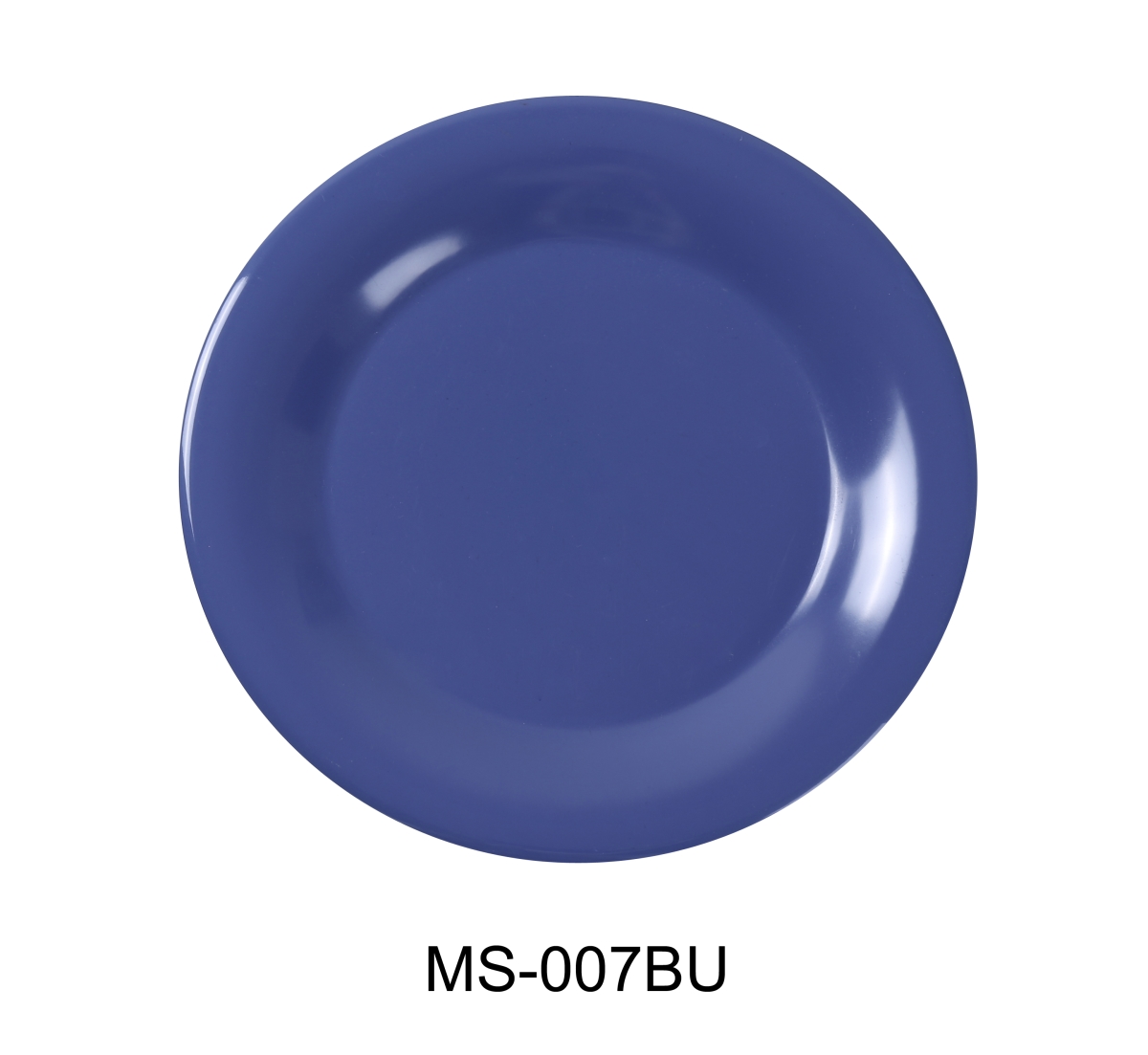 Picture of Yanco MS-007BU 7.5 in. Mile Stone Wide Rim Round Plate - Melamine, Blue - Pack of 48