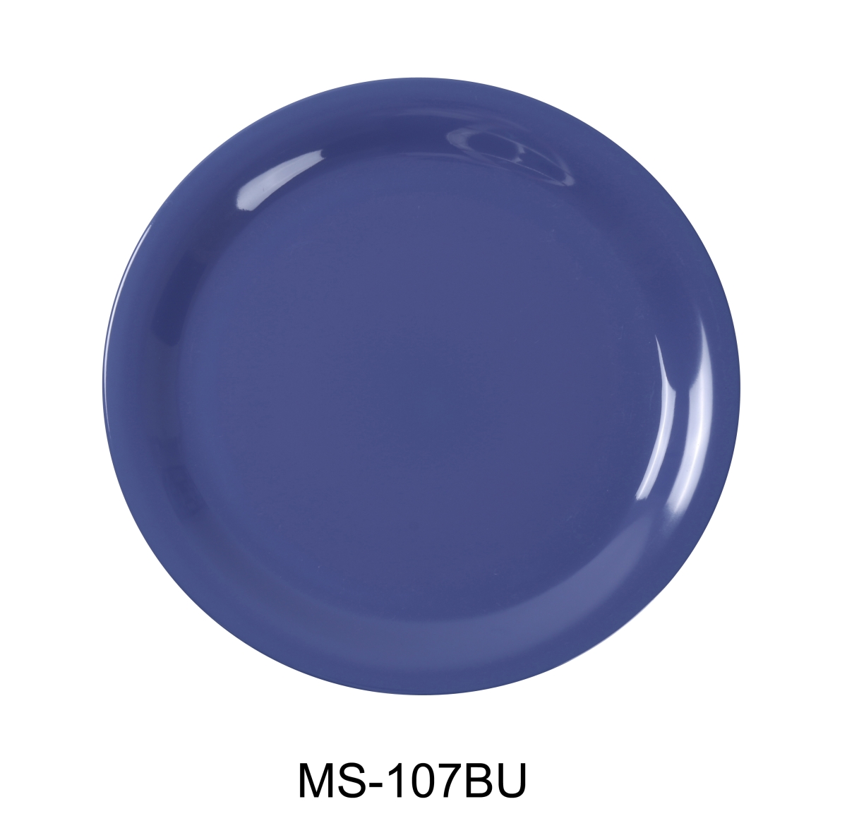 Picture of Yanco MS-107BU 7.25 in. Mile Stone Narrow Rim Round Plate - Melamine, Blue - Pack of 48
