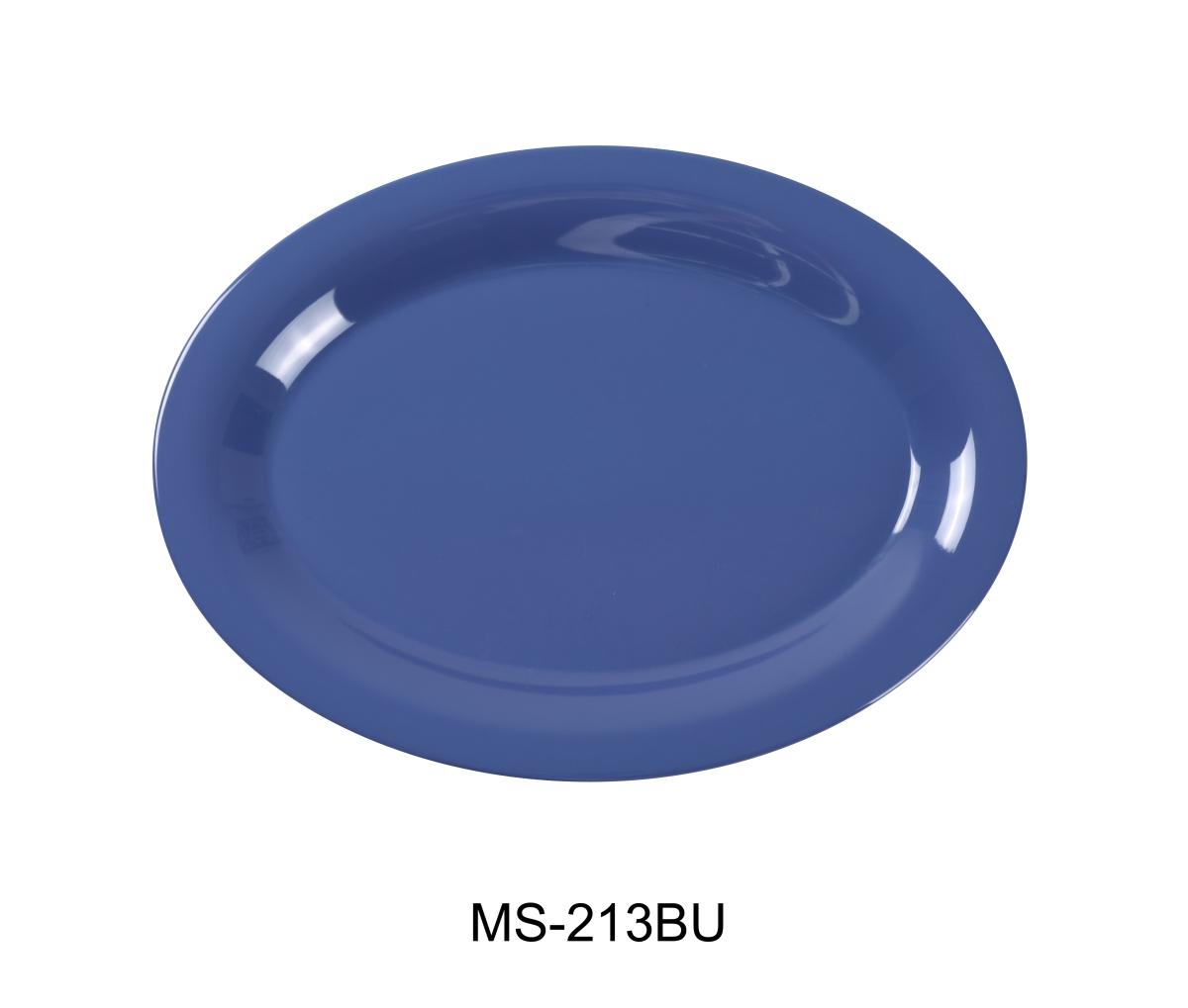 Picture of Yanco MS-213BU Mile Stone Oval Platter - Melamine, Blue - 10.5 x 13.5 in. - Pack of 12