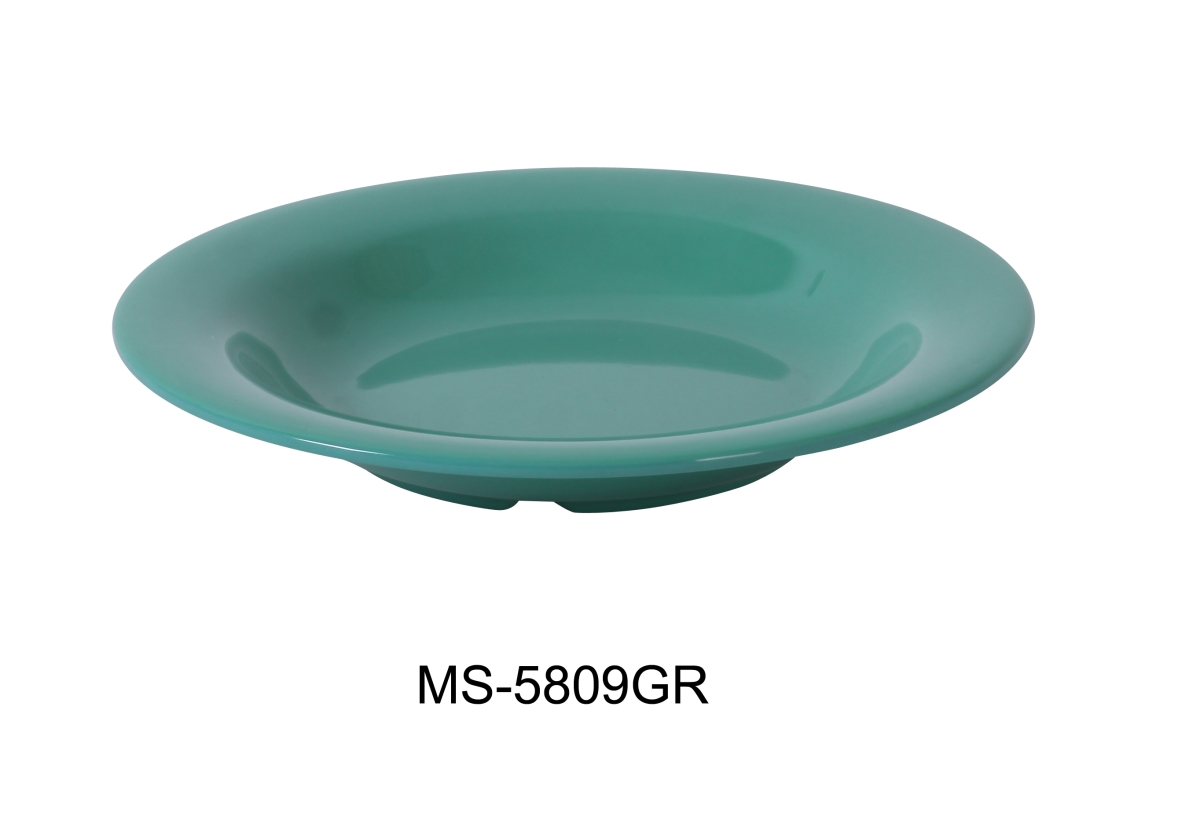 Picture of Yanco MS-5809GR 9.25 in. 13 oz Mile Stone Pasta Bowl - Melamine, Green - Pack of 24
