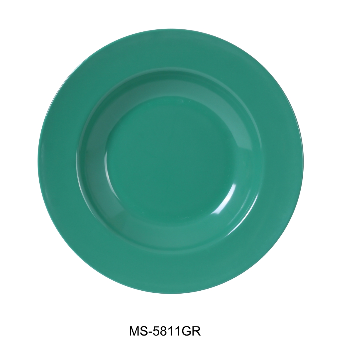 Picture of Yanco MS-5811GR 11 in. 16 oz Mile Stone Pasta Bowl - Melamine, Green - Pack of 24