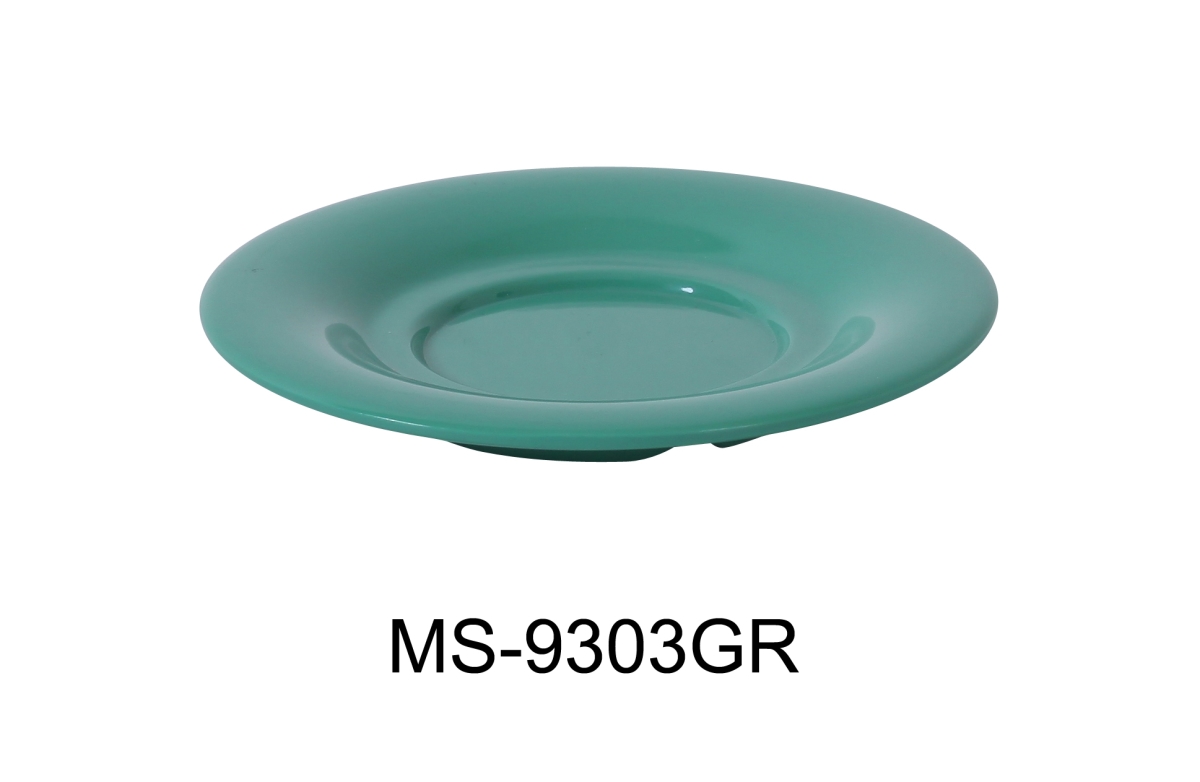 Picture of Yanco MS-9303GR 5.5 in. Mile Stone Saucer for Model MS-303-313-5044-9018 - Melamine, Green - Pack of 48