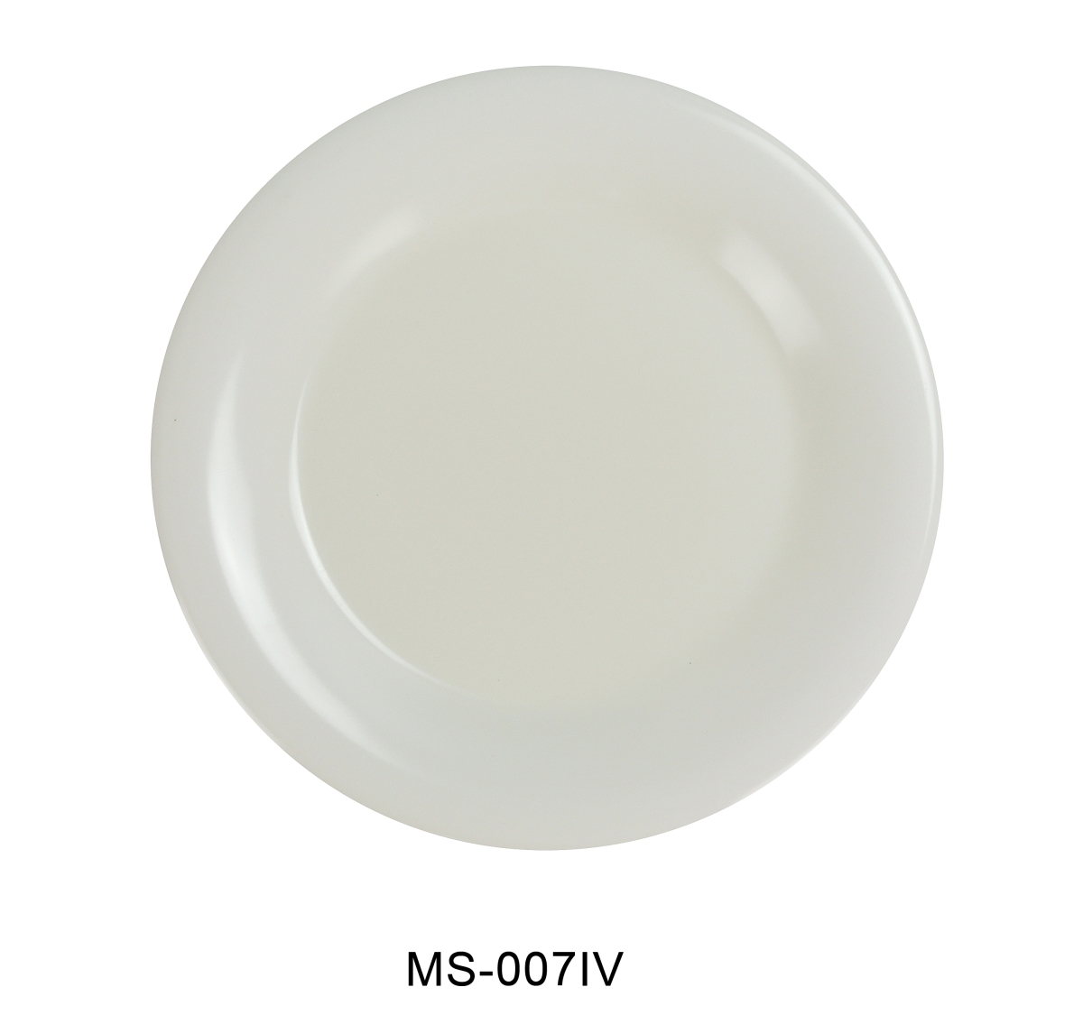 Picture of Yanco MS-007IV 7.5 in. Mile Stone Wide Rim Round Plate - Melamine, Ivory - Pack of 48
