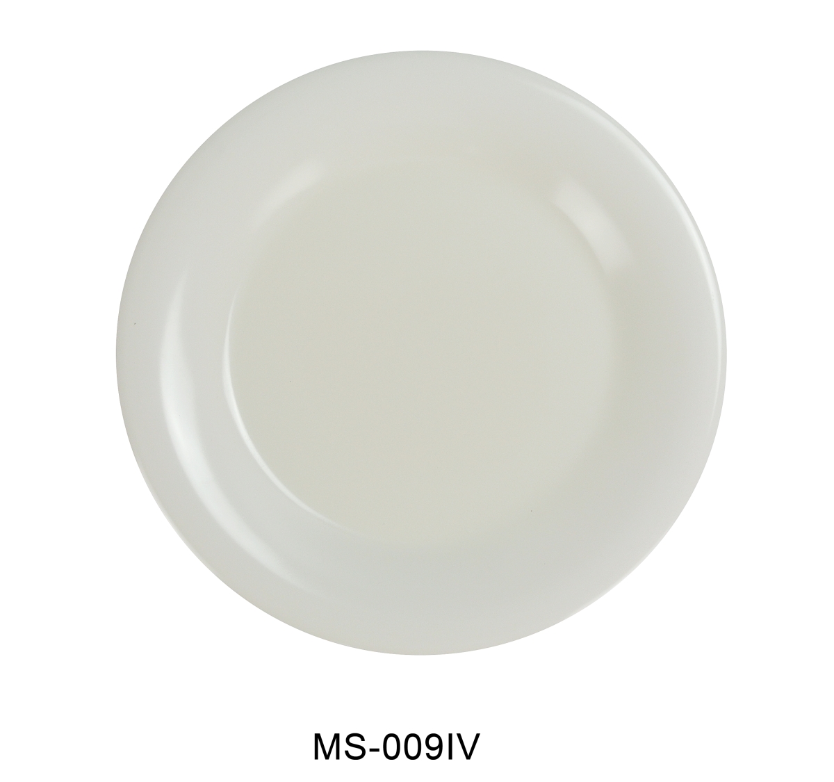 Picture of Yanco MS-009IV 9 in. Mile Stone Wide Rim Round Plate - Melamine, Ivory - Pack of 24