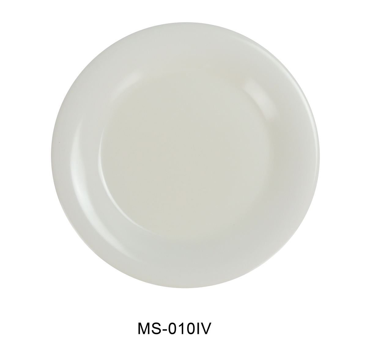 Picture of Yanco MS-010IV 10.5 in. Mile Stone Wide Rim Round Plate - Melamine, Ivory - Pack of 24