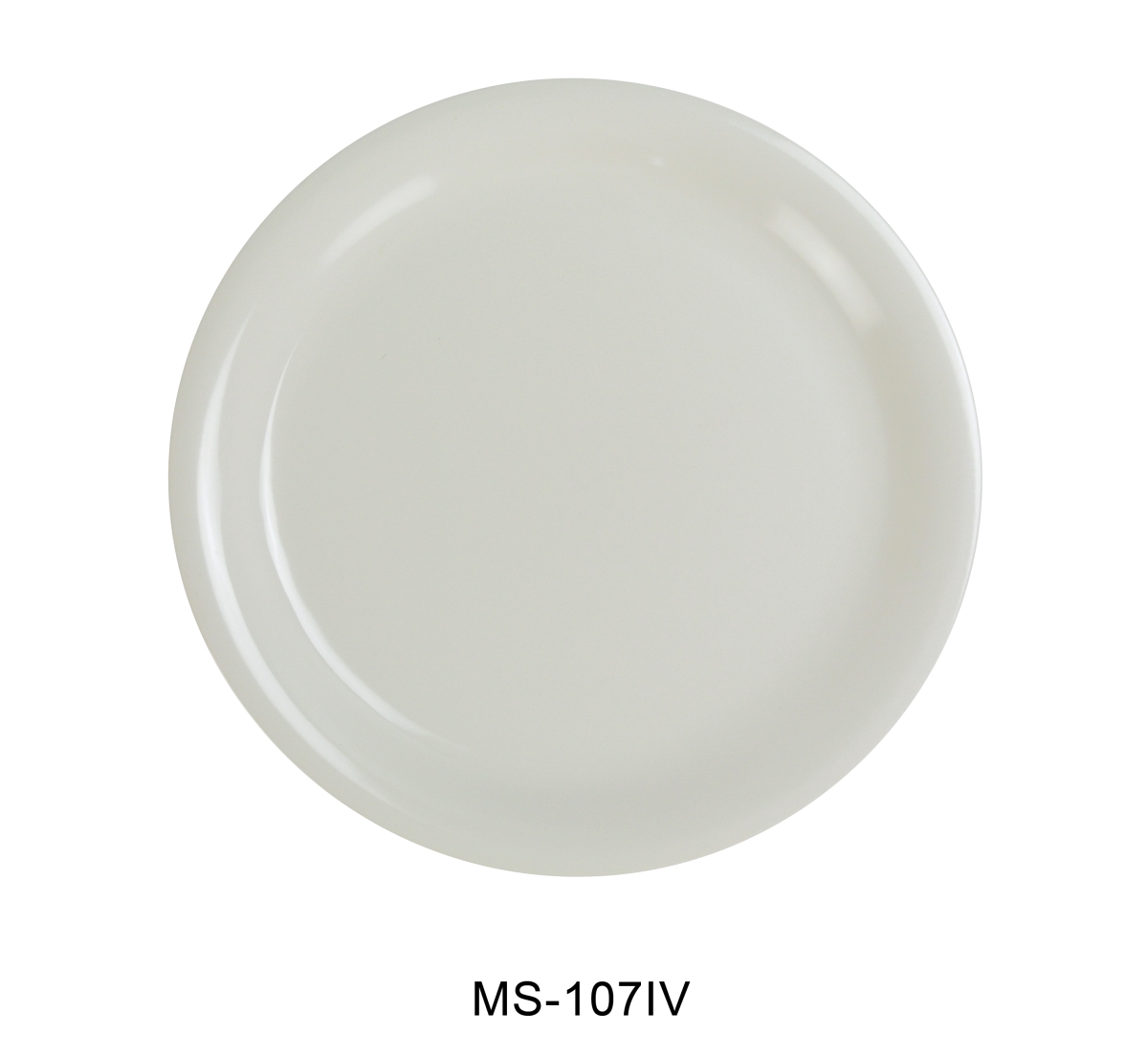 Picture of Yanco MS-107IV 7.25 in. Mile Stone Narrow Rim Round Plate - Melamine, Ivory - Pack of 48