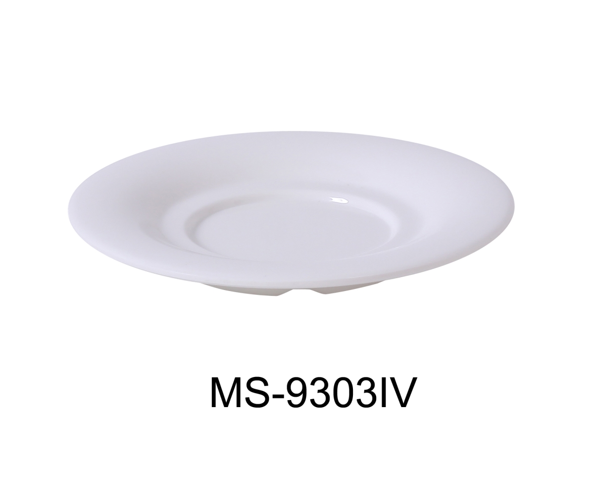 Picture of Yanco MS-9303IV 5.5 in. Mile Stone Saucer for Model MS-303-313-5044-9018 - Melamine, Ivory - Pack of 48