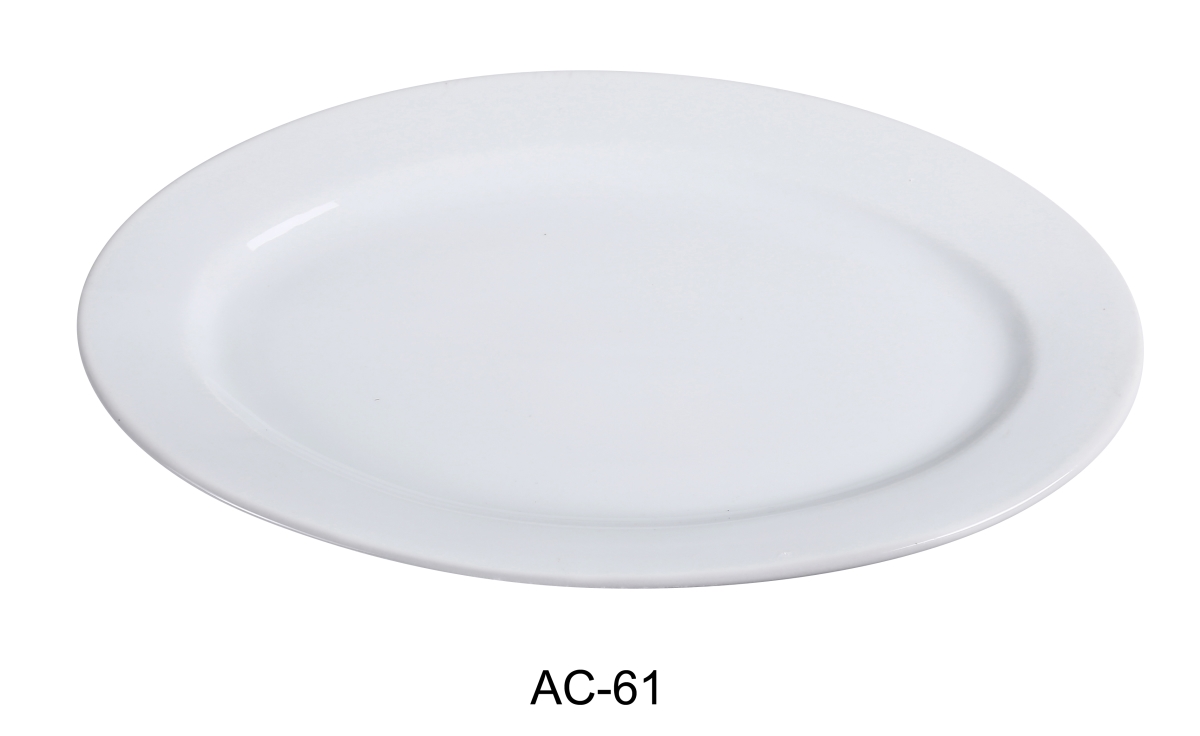 Picture of Yanco AC-61 ABCO Platter - Porcelain, Super White - 16 x 11.25 in. - Pack of 12
