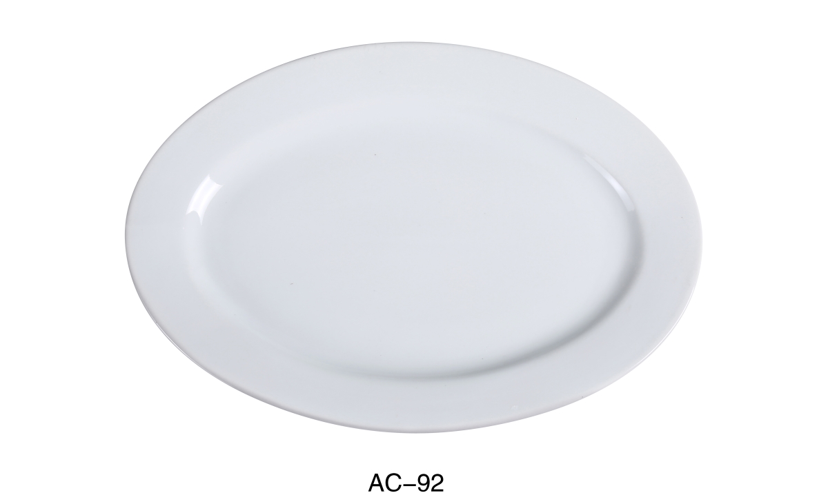 Picture of Yanco AC-92 22 in. ABCO Oval Platter - Porcelain, Super White - Pack of 4