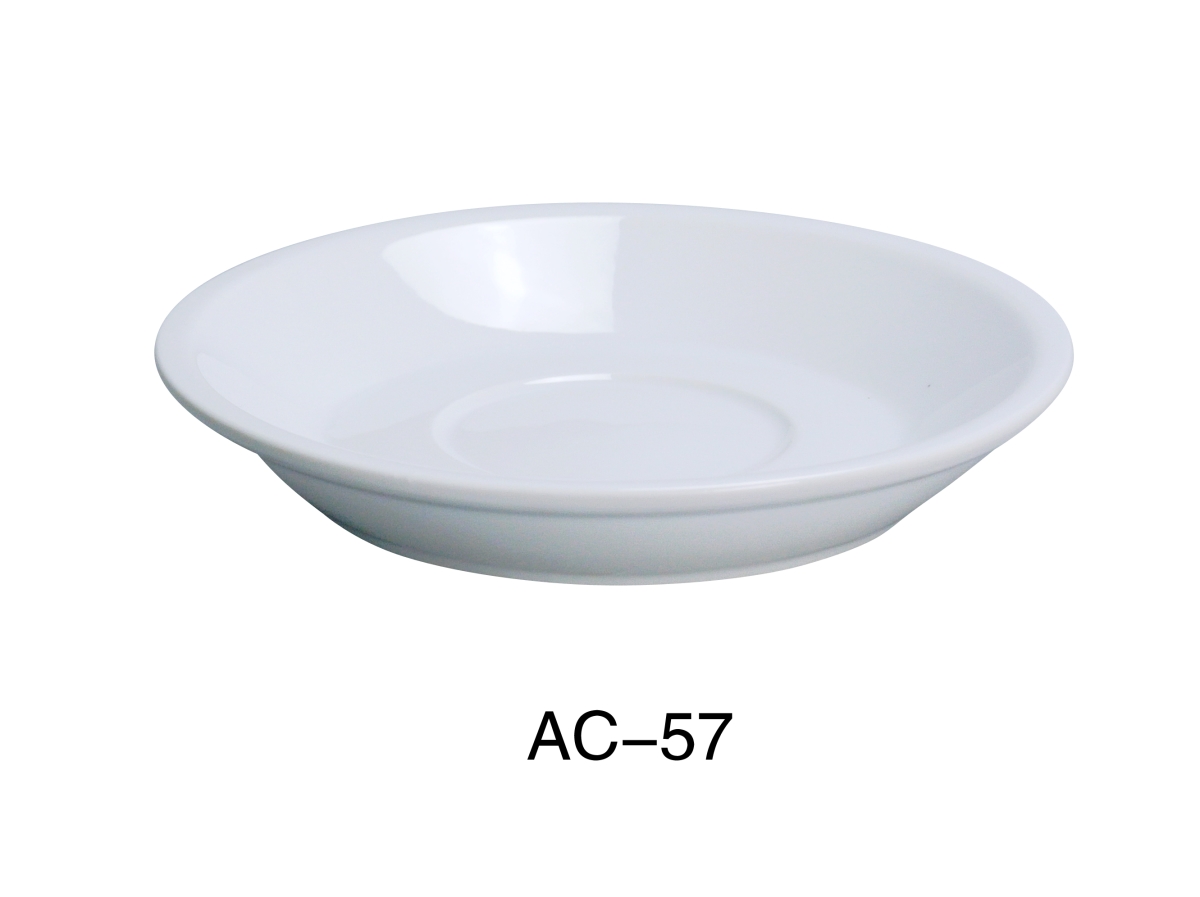 Picture of Yanco AC-57 6.875 in. ABCO Saucer for AC-56 - Porcelain, Super White - Pack of 36