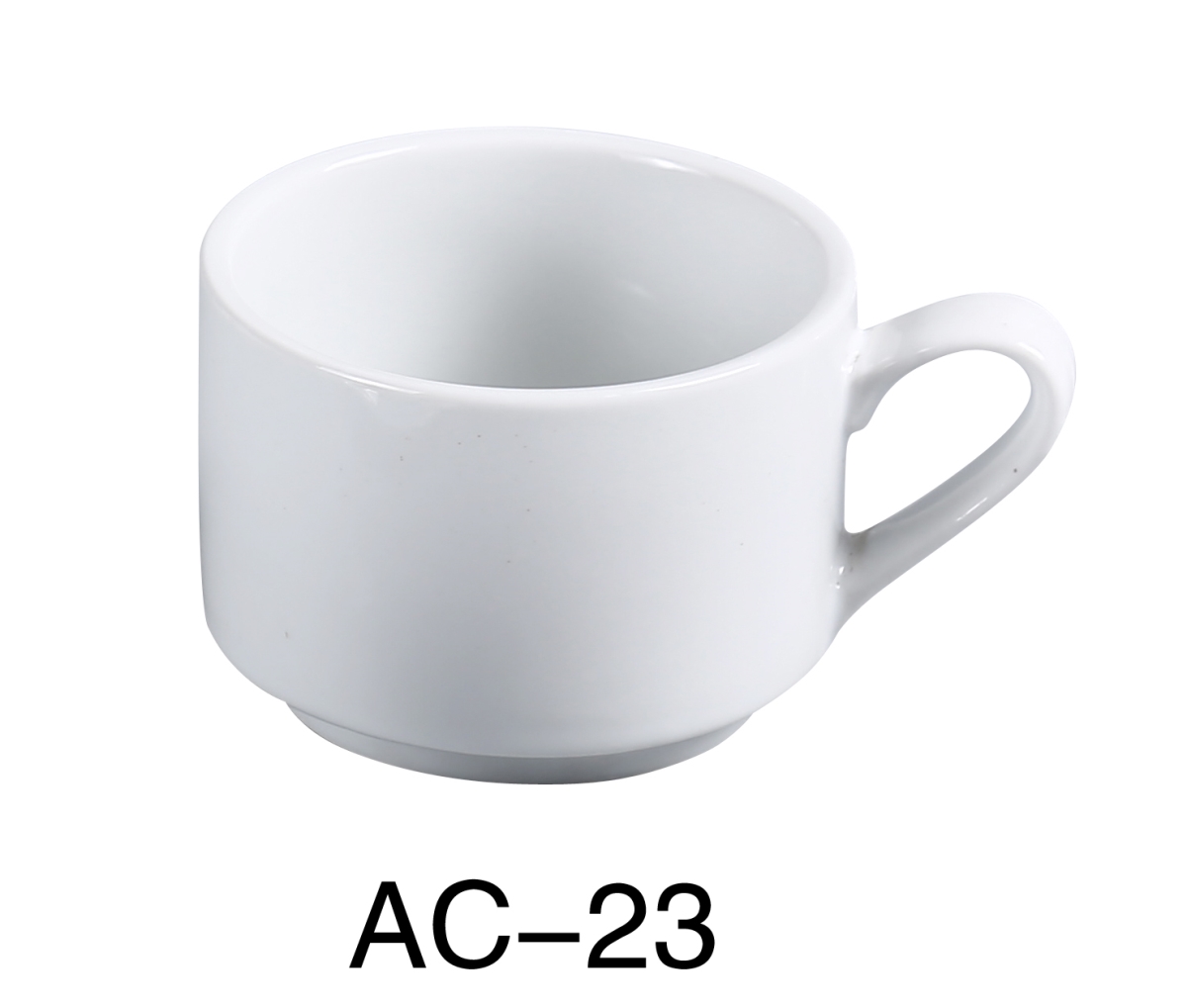 Picture of Yanco AC-23 7 oz ABCO Stackable Coffee & Tea Cup - Porcelain, Super White - Pack of 36