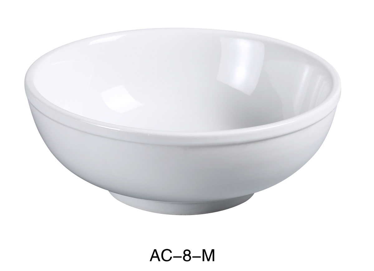 Picture of Yanco AC-8-M 8.5 in. 48 oz ABCO Menudo Bowl - Porcelain, Super White - Pack of 12