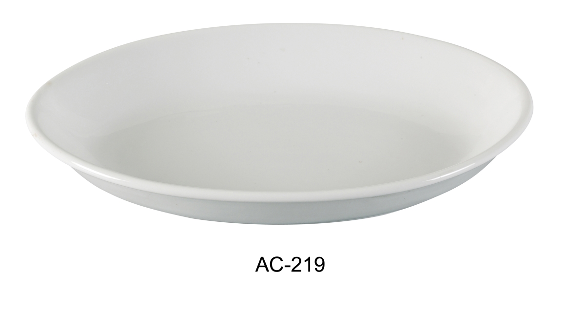 Picture of Yanco AC-219 ABCO Oval Deep Platter - Porcelain, Super White - 19 x 13.75 x 2.25 in. - Pack of 4