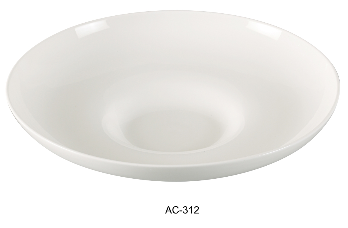 Picture of Yanco AC-312 12 in. 22 oz ABCO Mediterranean Pasta Bowl - Porcelain, Super White - Pack of 12