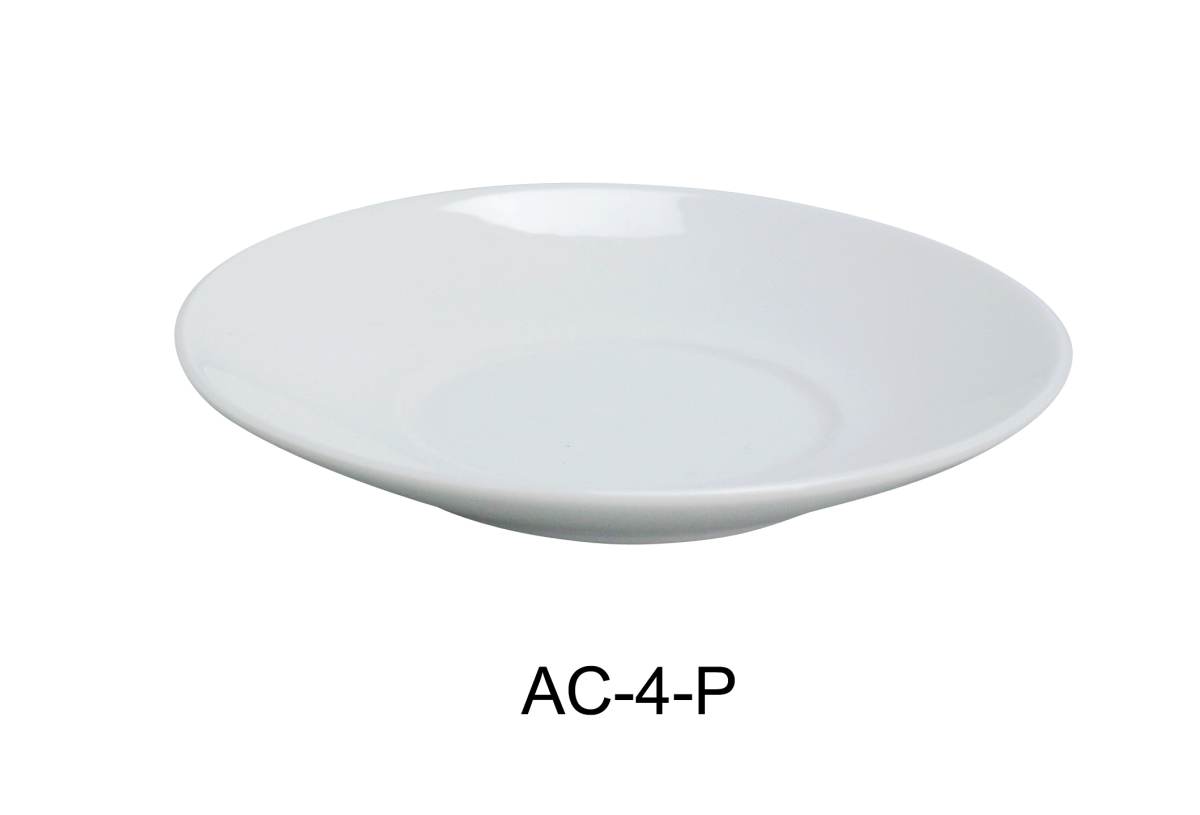 4 in. ABCO Porcelain Saucer for AC-3-P Espresso Cup, Super White - Pack of 36 -  Cocinando, CO4240766