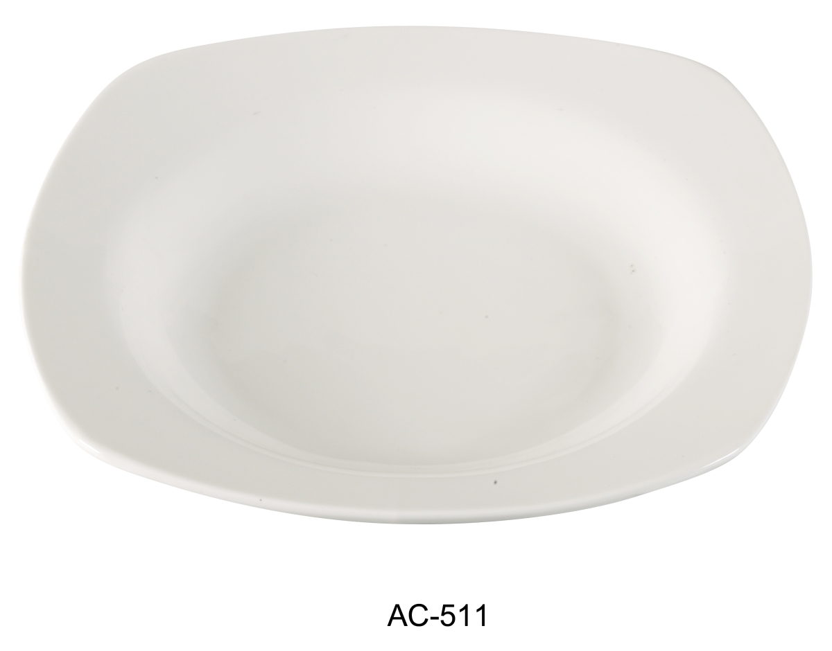 Picture of Yanco AC-511 11.5 in. ABCO Porcelain Square Pasta Bowl, Super White - 26 oz - Pack of 12