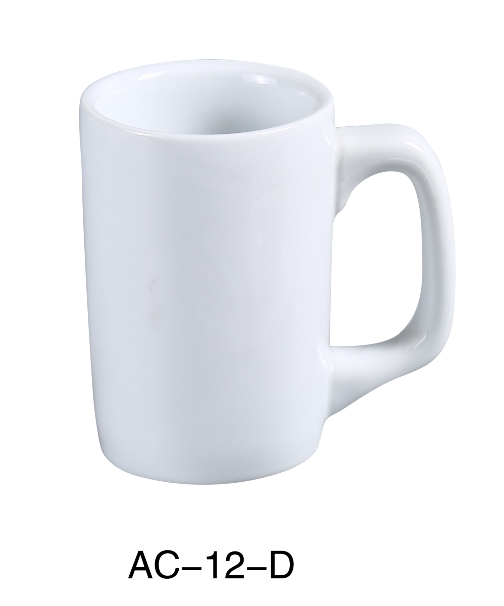 Picture of Yanco AC-12-D 12 oz ABCO Porcelain Coffee Mug, Super White - 3 x 4.375 in. - Pack of 36