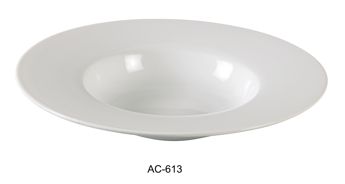 Picture of Yanco AC-613 22 oz Porcelain ABCO Dessert Plate, Super White - 13.5 in. - Pack of 6