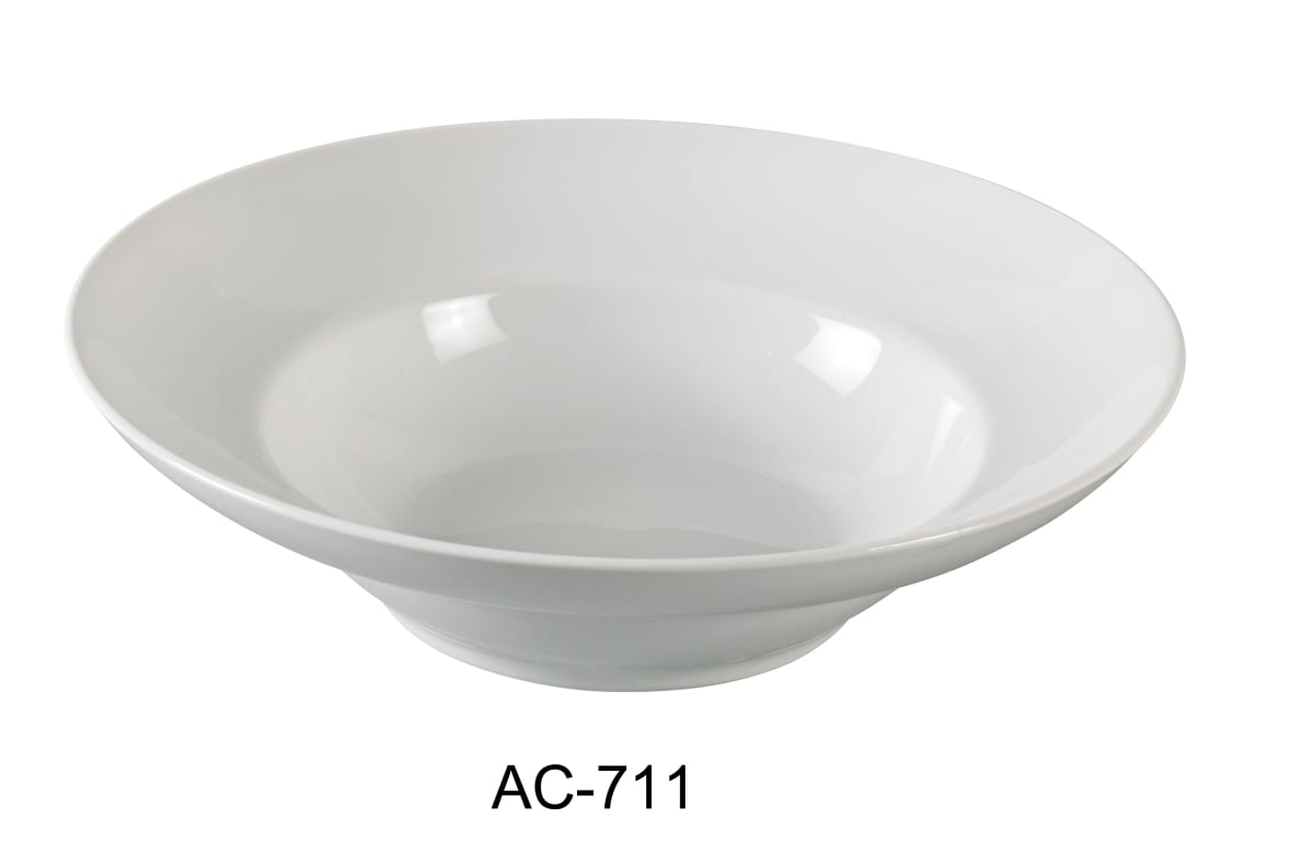 Picture of Yanco AC-711 32 oz ABCO Porcelain Deep Mediterranean Bowl, Super White - 10.75 x 3 in. - Pack of 12
