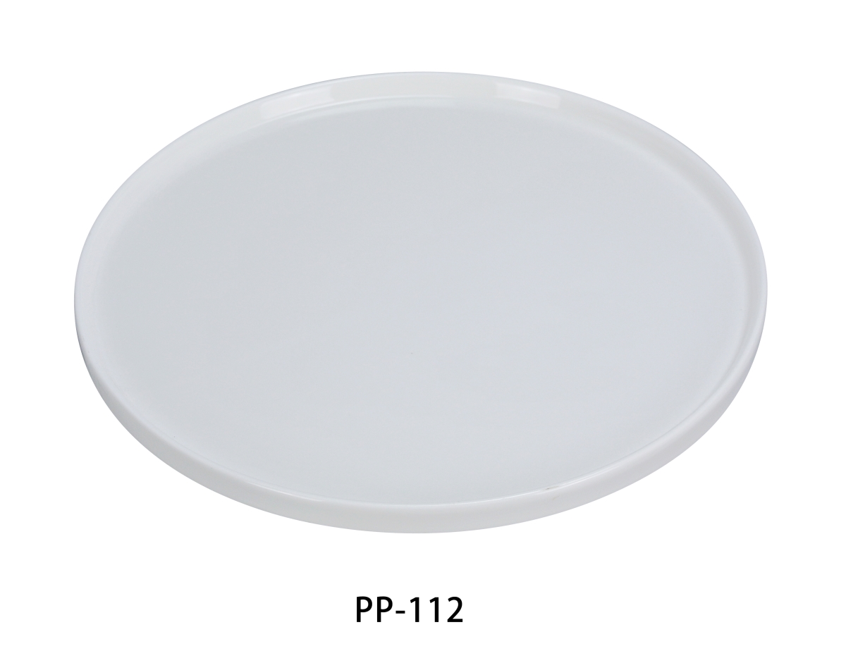 Picture of Yanco PP-112 12 in. Porcelain Pizza Plate Coupe, Super White - Pack of 12