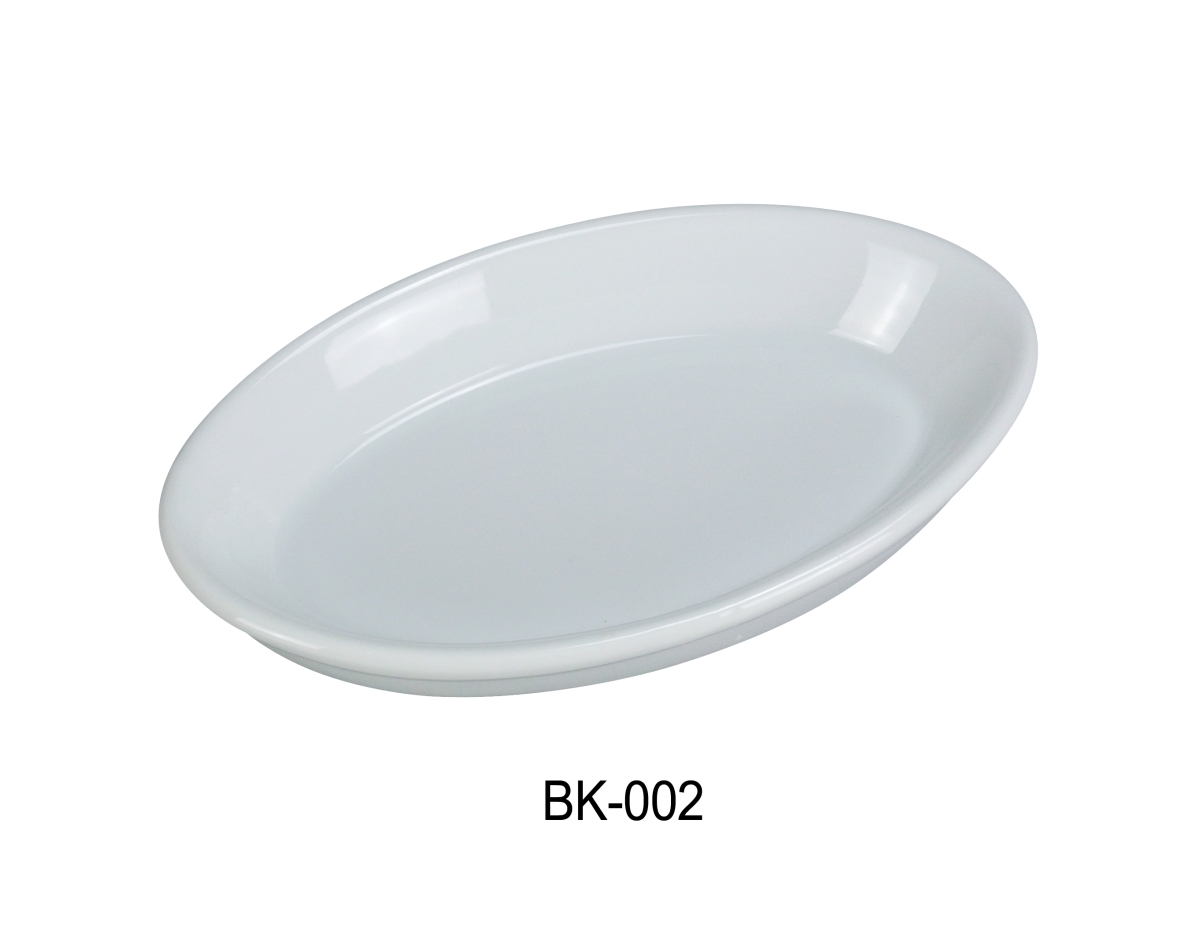 Picture of Yanco BK-002 8 oz Porcelain Oval Baker, Super White - 8 oz - Pack of 36