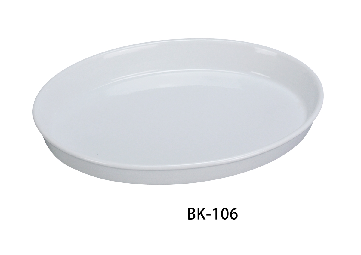 Picture of Yanco BK-106 Porcelain Oval Deep Plate, Super White - 9 x 6 x 2 in. - Pack of 24