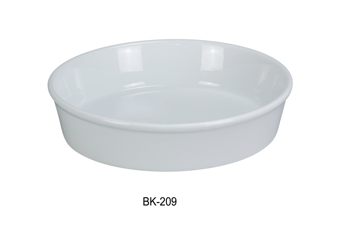 Picture of Yanco BK-209 Porcelain Round Deep Plate, Super White - 9 x 2 in. - Pack of 24