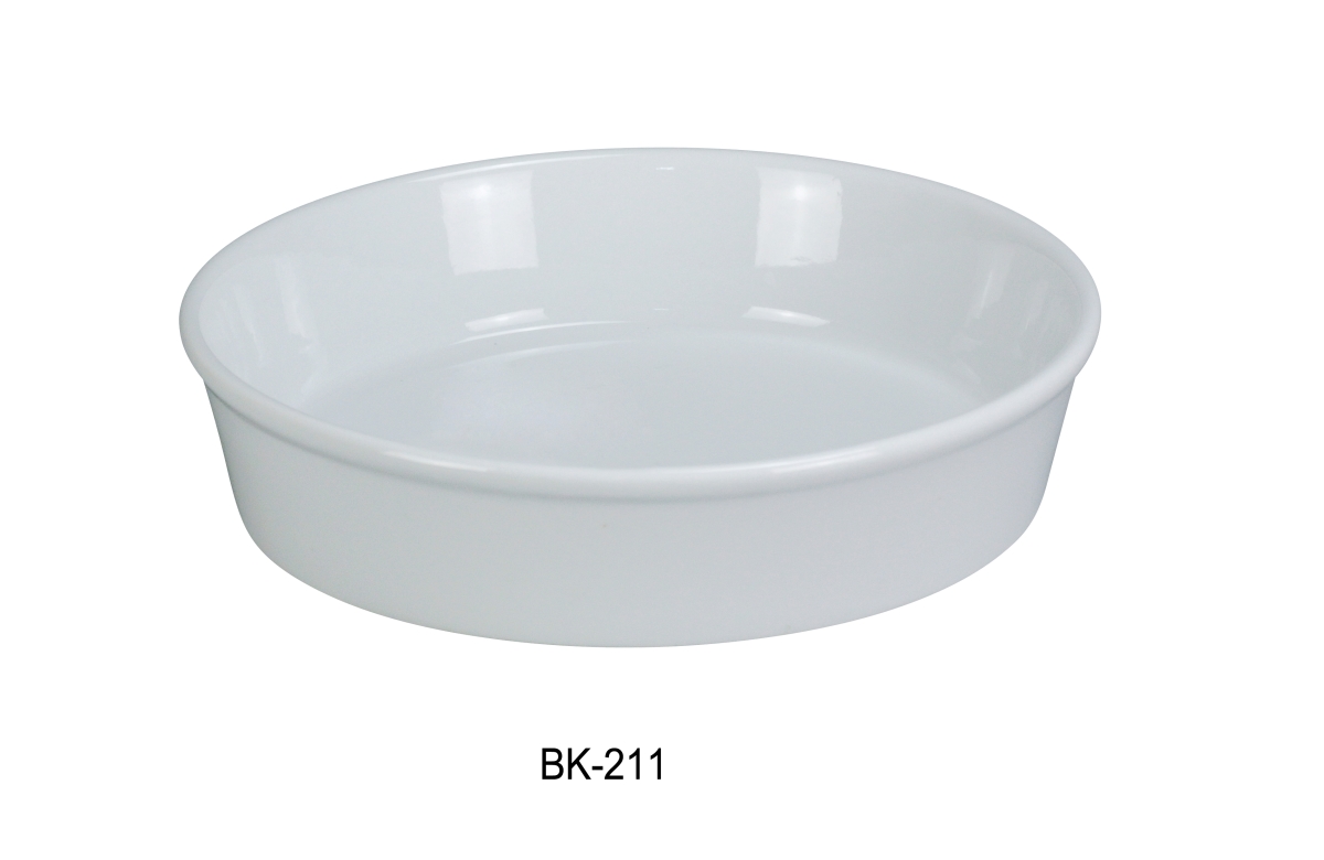 Picture of Yanco BK-211 Porcelain Round Deep Plate, Super White - 11 x 2.15 in. - Pack of 12