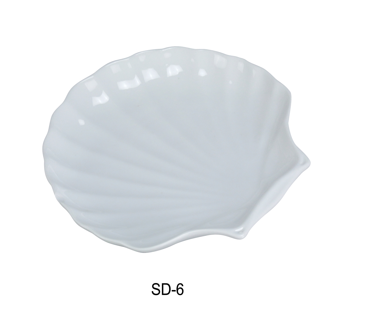 Picture of Yanco SD-6 6 in. Porcelain Shell Dish, Super White - Pack of 36