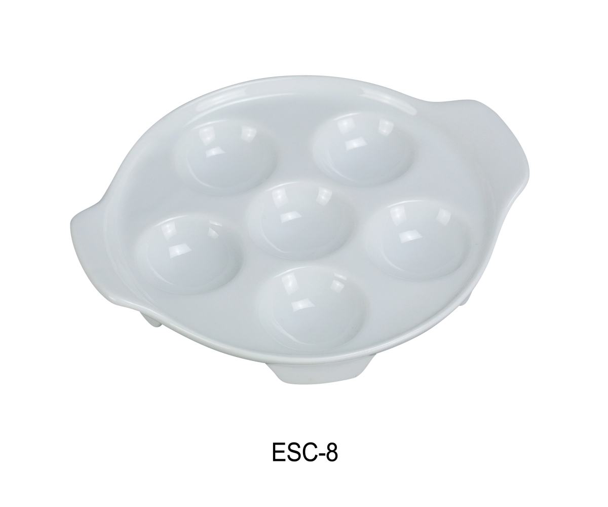 Picture of Yanco ESC-8 Porcelain Escargot Dish, Super White - 6.5 in. - Pack of 24