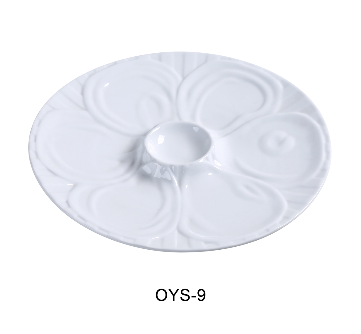 Picture of Yanco OYS-9 Porcelain Oyster Plate, Super White - 9 in. - Pack of 24
