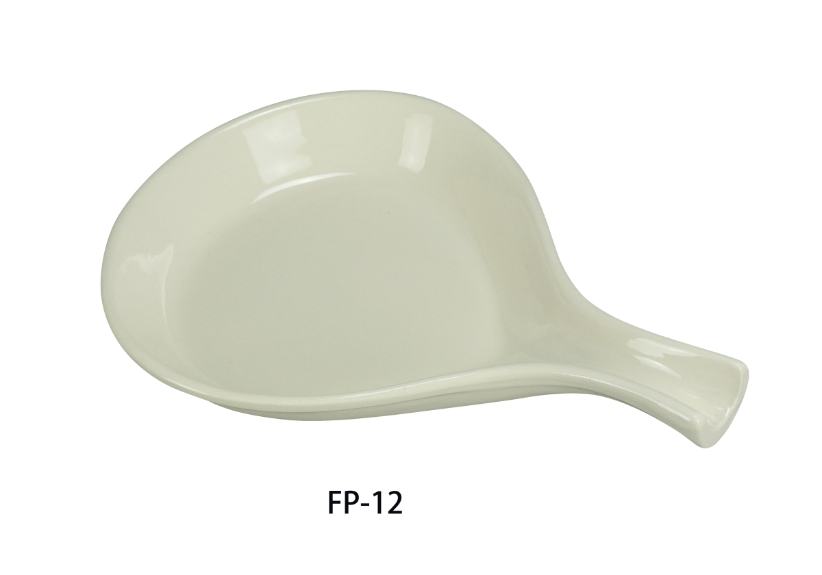 Picture of Yanco FP-12 12 oz China Recovery Fry Pan Server&#44; American White - 10.5 x 7.25 in. - Pack of 12