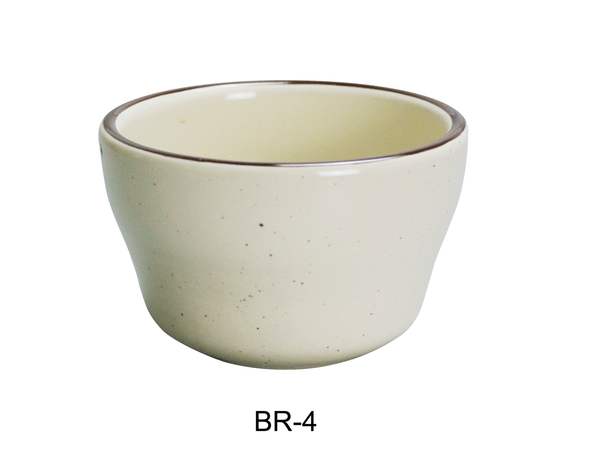 Picture of Yanco BR-4 7.25 oz China Brown Speckled Bouillon Bowl, American White - 4 x 2.25 in. - Pack of 36