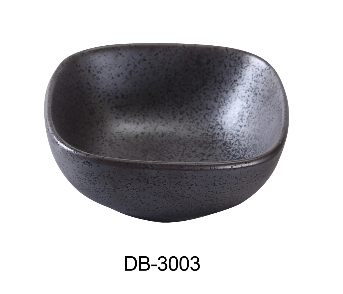 Picture of Yanco DB-3003 4 in. Diamond Black Collection Square Bowl, Matte Glaze - 1.75 in. - 6 oz - Pack of 36