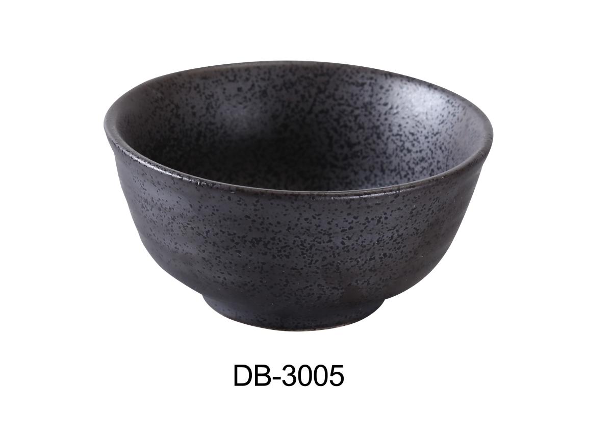 Picture of Yanco DB-3005 4.5 in. Diamond Black Collection Rice Bowl, Matte Glaze - 10 oz - 2.25 in. - Pack of 36
