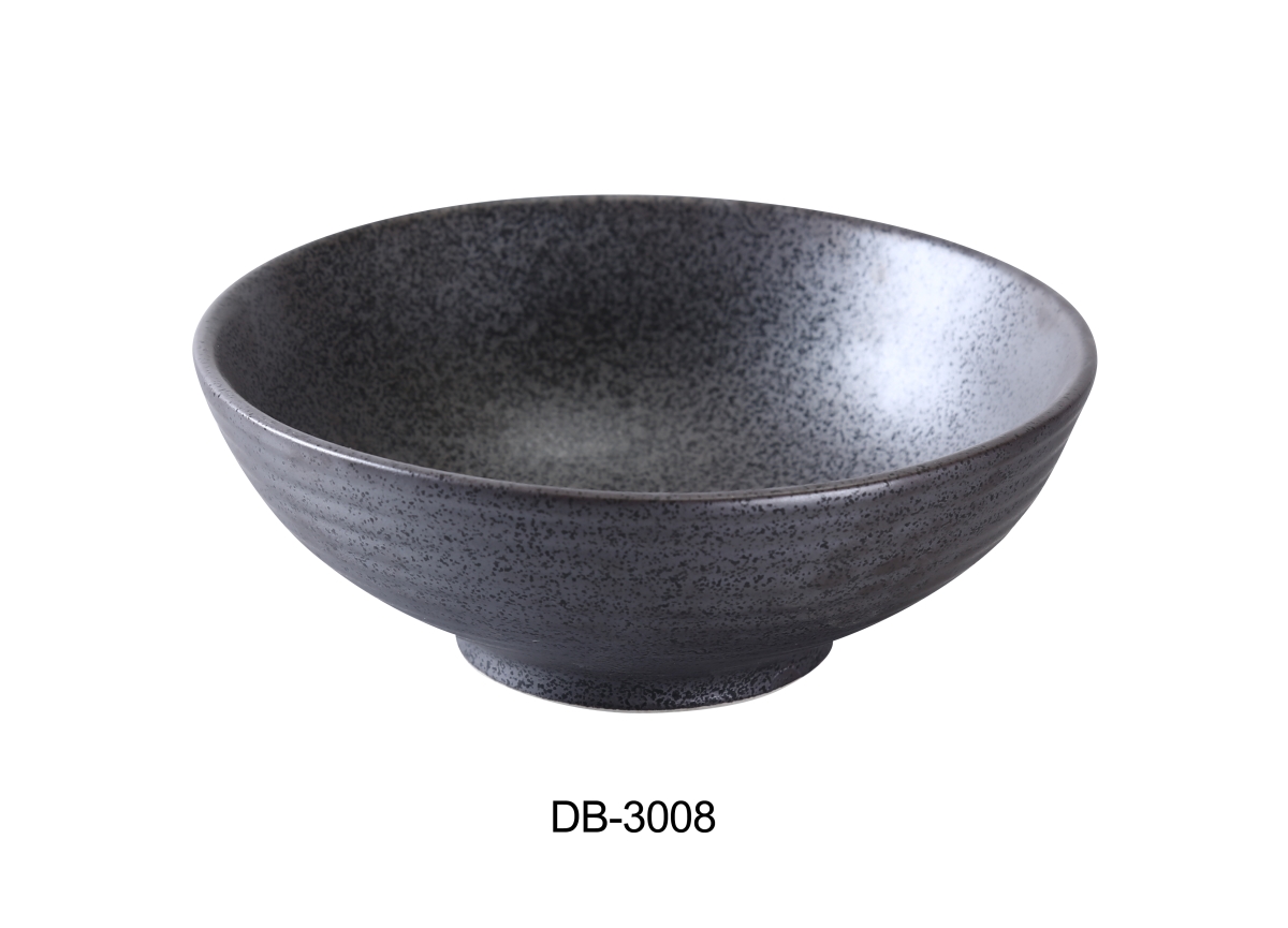 Picture of Yanco DB-3008 8 in. Diamond Black Collection Noodle Bowl, Matte Glaze - 36 oz - 3 in. - Pack of 12