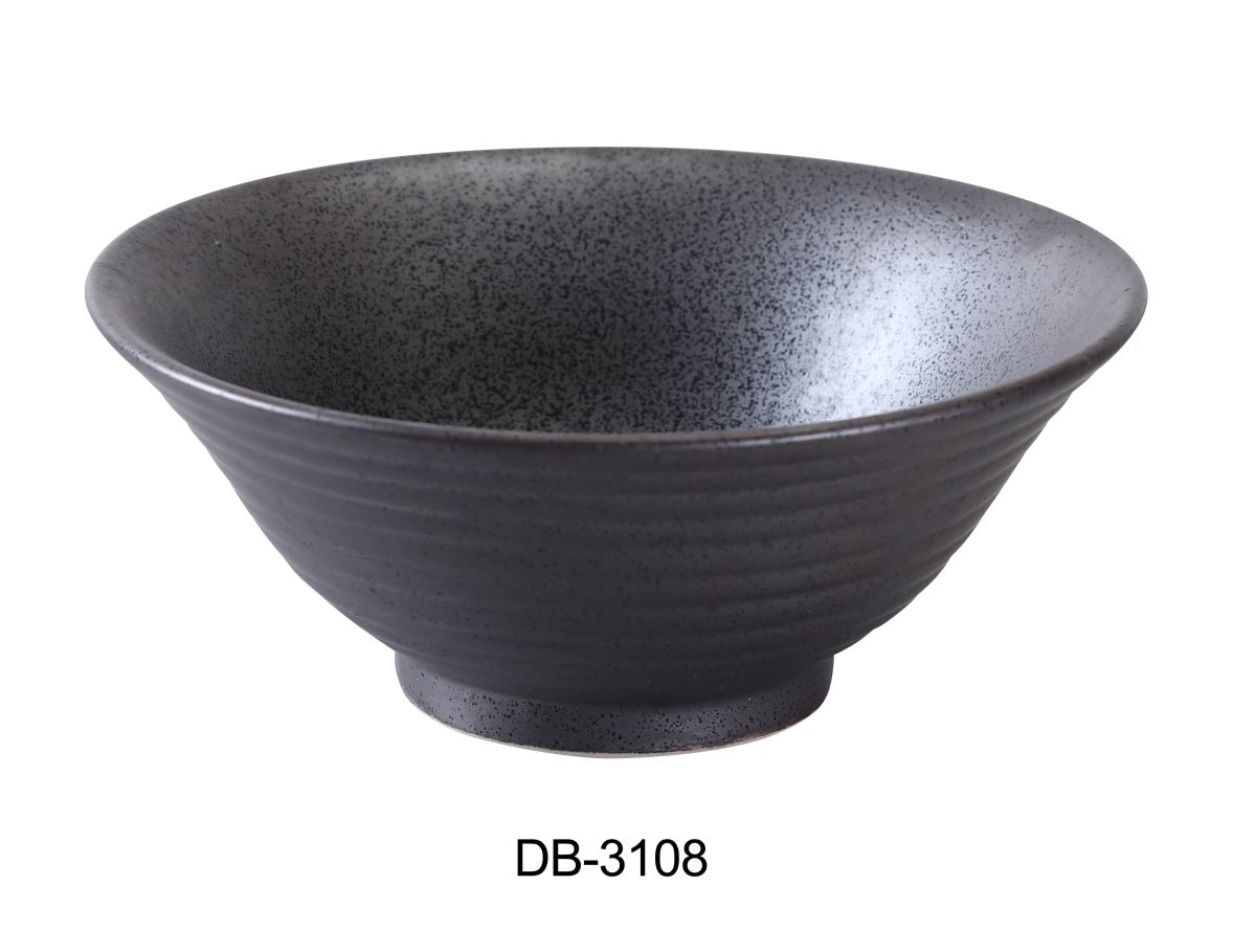 Picture of Yanco DB-3108 8.5 in. Diamond Black Collection Ramen Bowl, Matte Glaze - 45 oz - 3.5 in. - Pack of 12