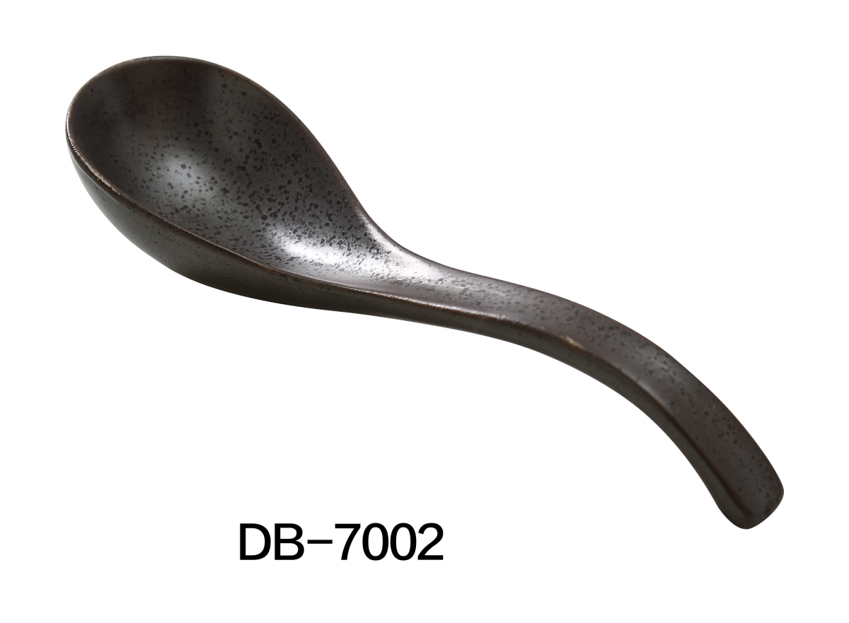 Picture of Yanco DB-7002 6.5 in. Diamond Black Collection Spoon&#44; Matte Glaze - Pack of 72