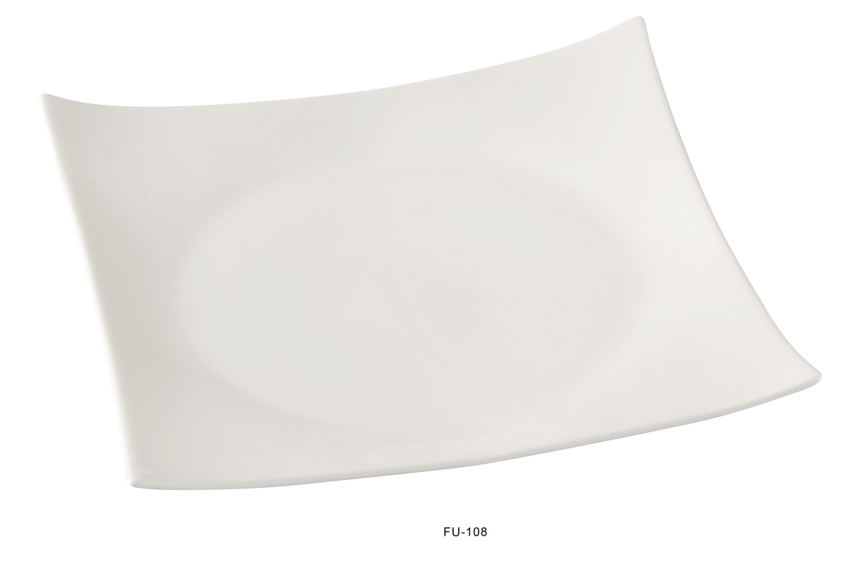 Picture of Yanco FU-108 7.5 in. Fuji Porcelain Square Sushi Plate, Bone White - Pack of 36